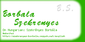 borbala szekrenyes business card
