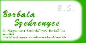 borbala szekrenyes business card